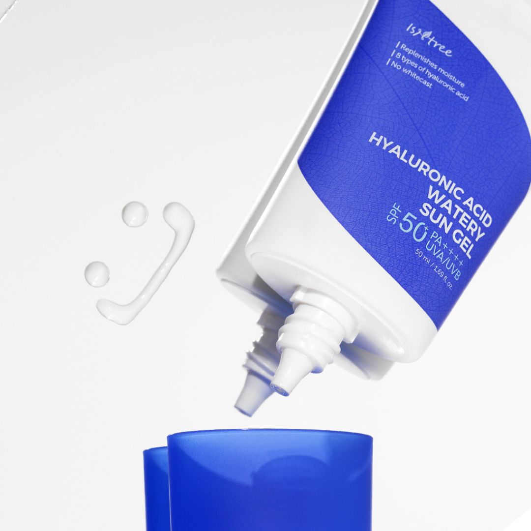 Hyaluronic Acid Watery Sun Gel (50ml) + duo pack promo